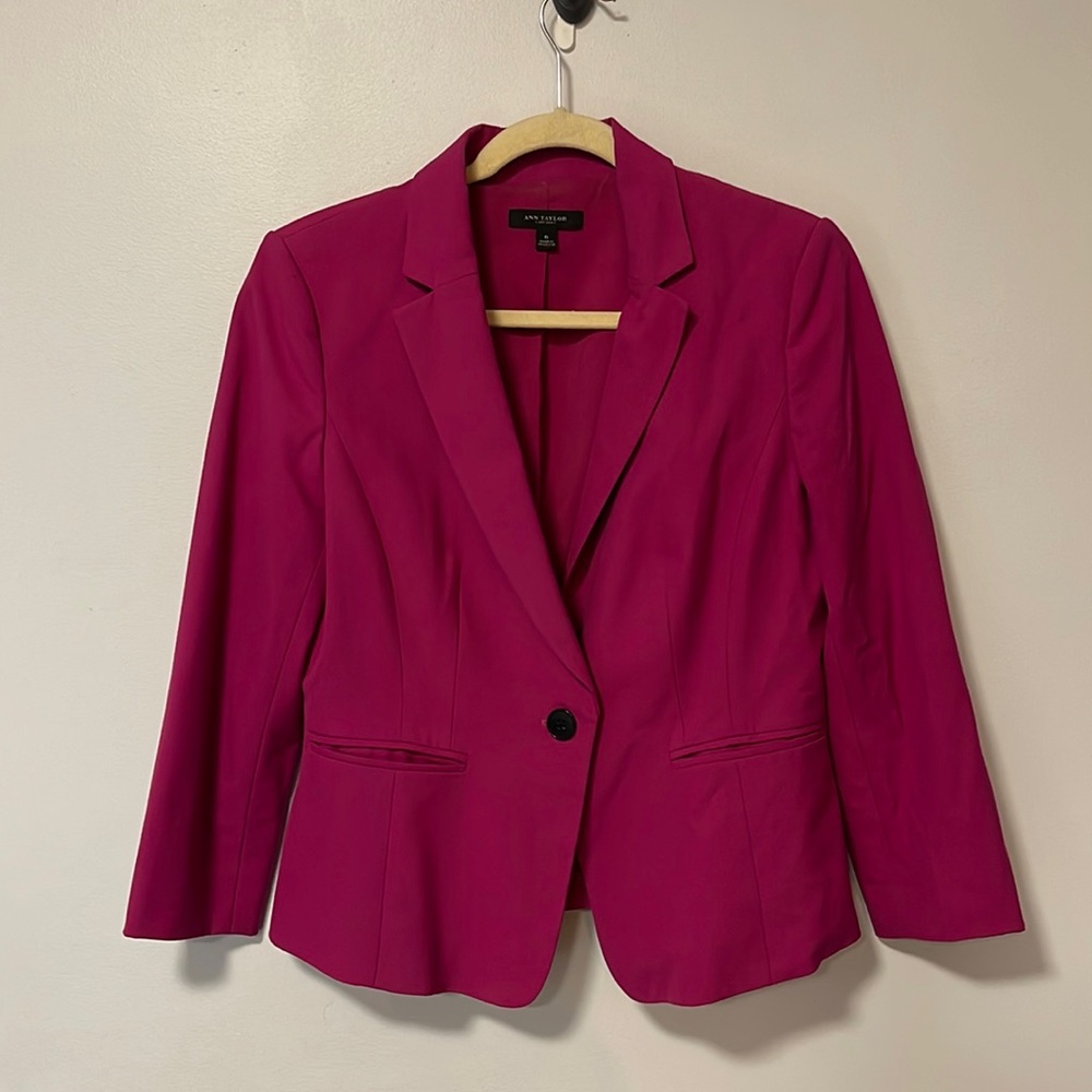 Fuchsia Ann Taylor blazer